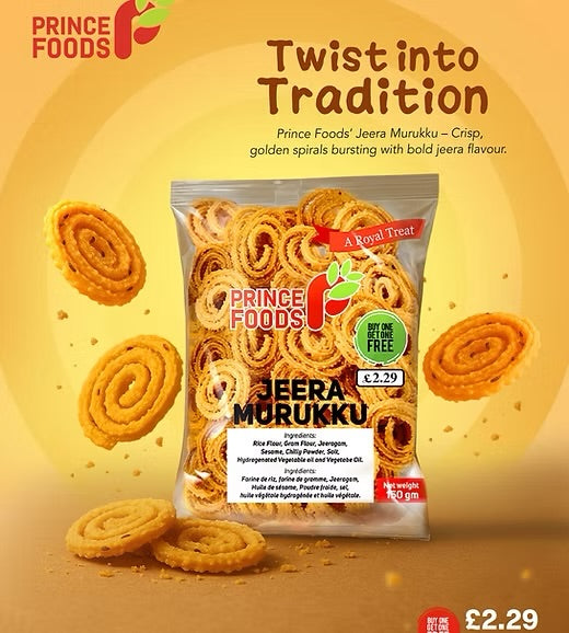 Prince Foods Jeera Murukku 150gm(Buy One Get One Free)