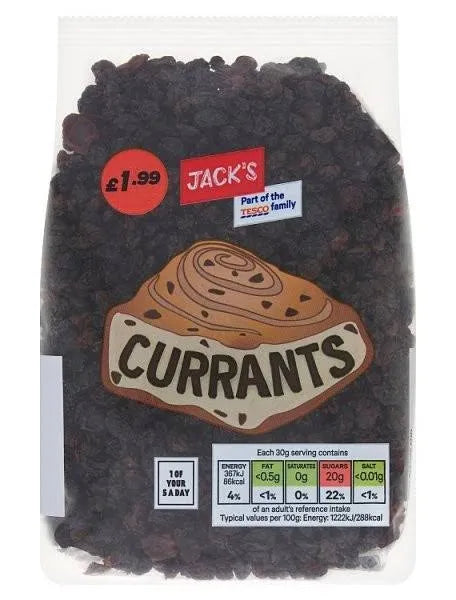 Jacks Currants 375gm