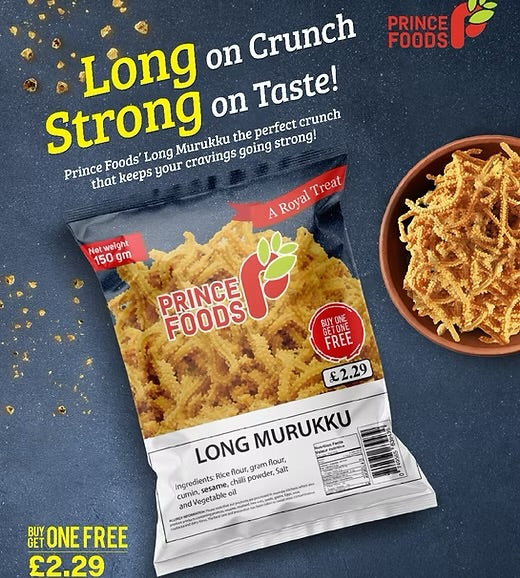 Prince Food Long Murukku 150gm(Buy One Get One Free)
