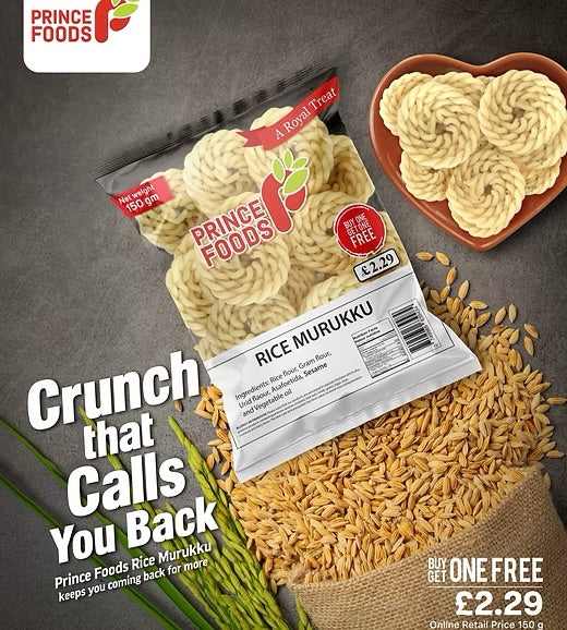 Prince Food Rice Murukku 150gm(Buy One Get One Free)