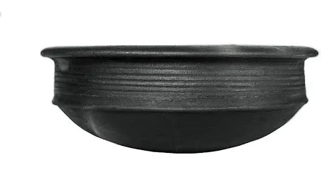 Clay Pot (Man Chatti) Black With Lid