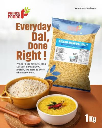 Prince Food Yellow Mung Dal Split 1kg