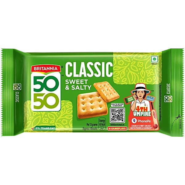 Britannia 50/50 Biscuits 62gm