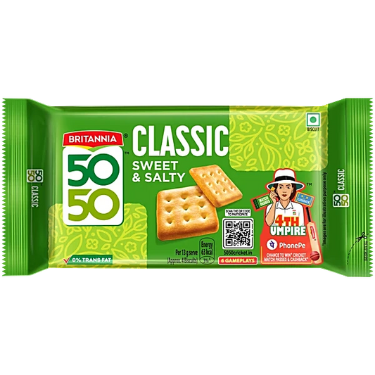 Britannia 50/50 Biscuits 62gm