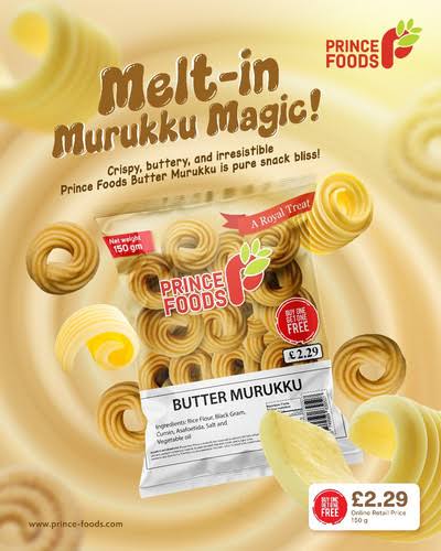 Prince Food Butter Murukku 150gm(Buy One Get One Free)