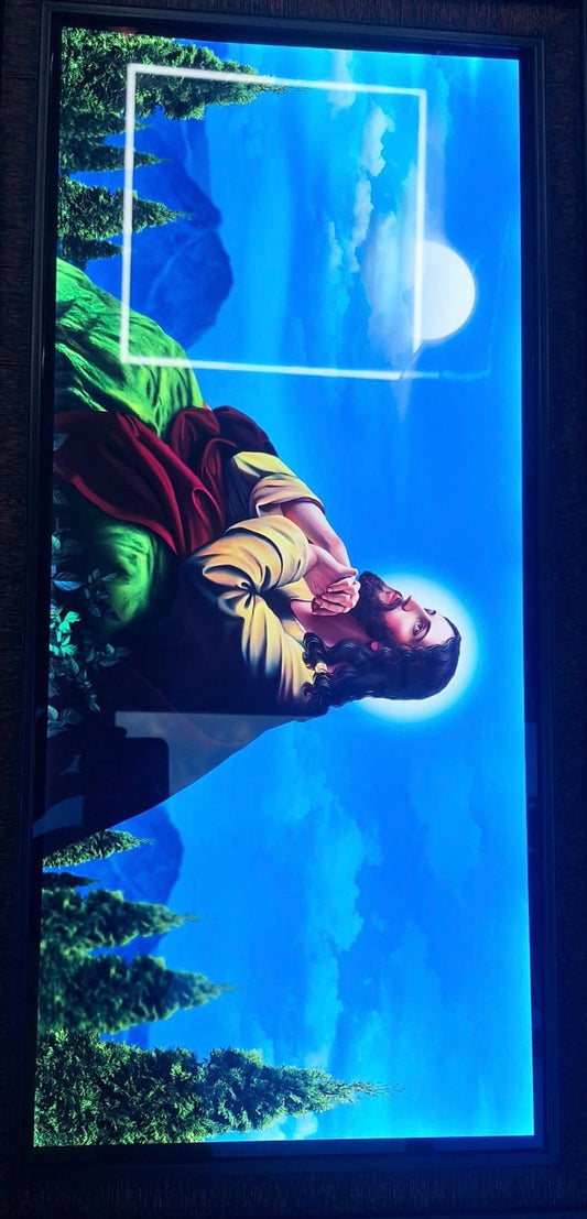 Jesus Gethsemane Prayer Frame with LED Light