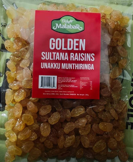Delight Malabar Golden Sultana Raisins 200gm