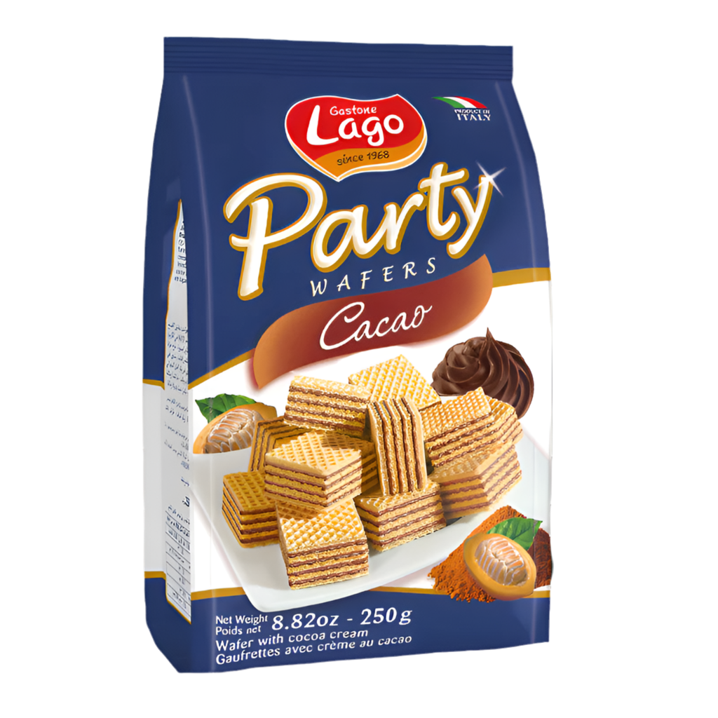 Lago Party Wafers Cocoa 250gm